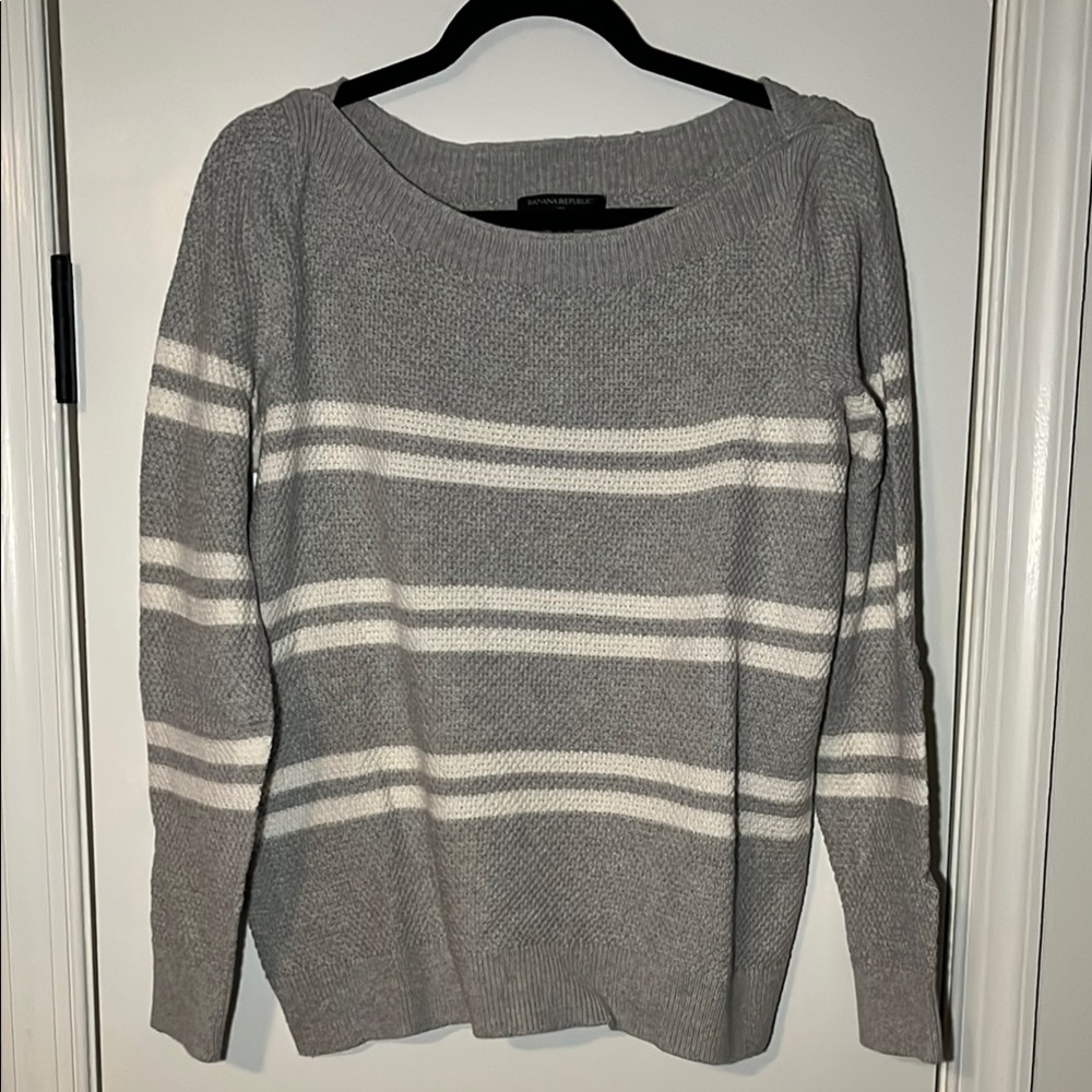 Gray Striped Sweater